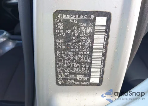 2013 Nissan Juke S из США, поврежденный, VIN JN8AF5MR0DT200457